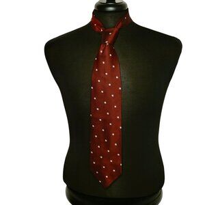 Vintage Giorgio Armani Cravatte Burgarndy Silk Diamond Pattern Tie 59 x 4.5"